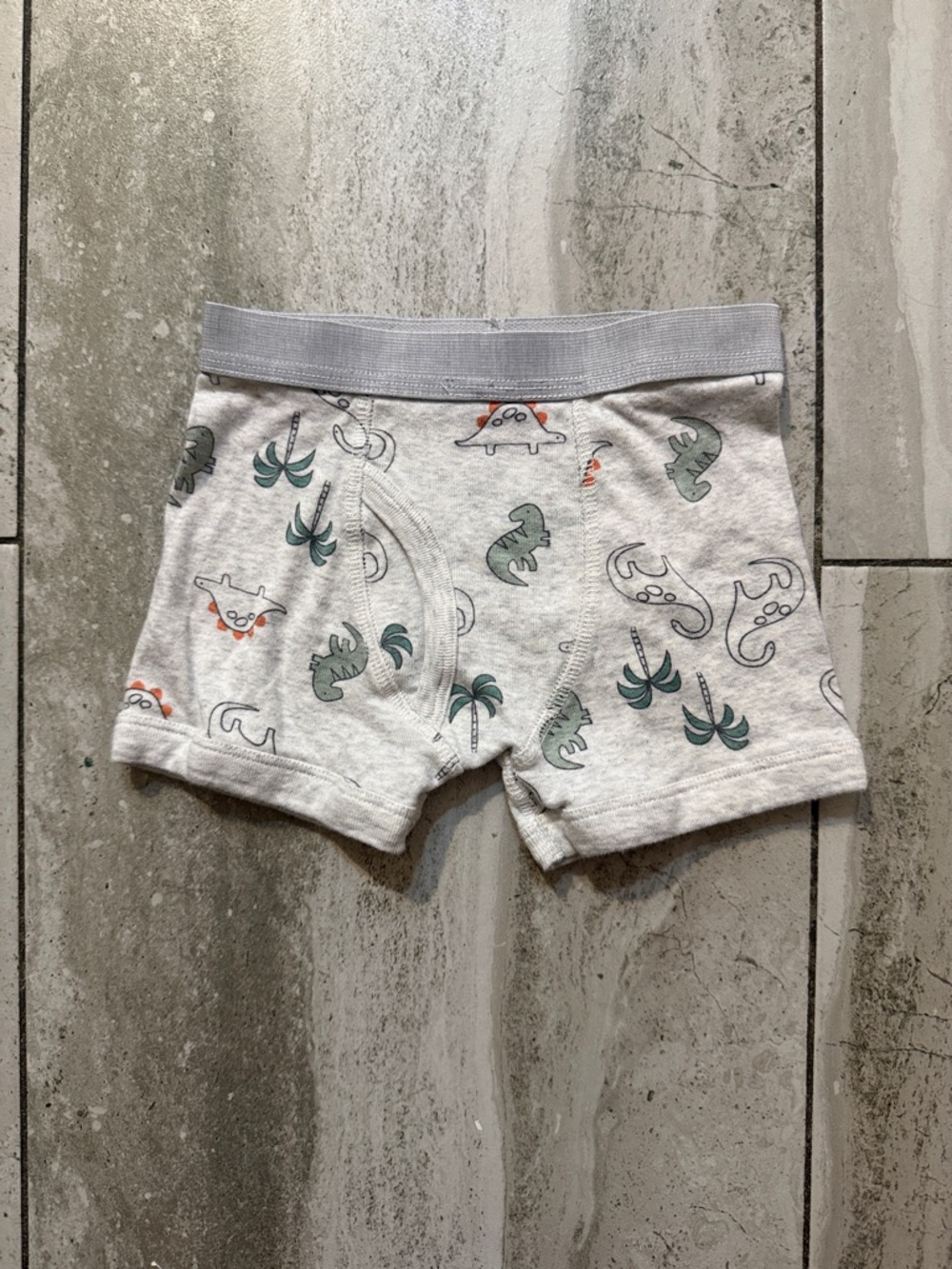 Carter's Boys Gray Boxer Briefs with Green and Orange Dino Prints